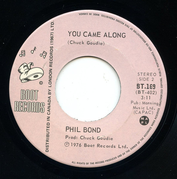 Phil Bond (4) - I'll Cry Instead/You Came Along
