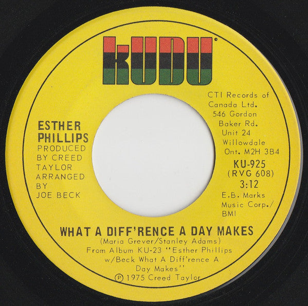 Esther Phillips - What A Diff'rence A Day Makes / Turn Around, Look At Me