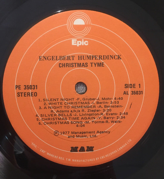 Engelbert Humperdinck - Christmas Tyme - 1977