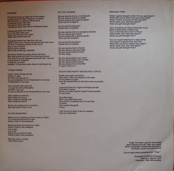 The Stranglers - Black And White