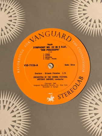 Joseph Haydn, Wiener Festspielorchester, Antonio Janigro - Symphony No. 22 In E Flat, "Der Philosoph" / Symphony No.26 In D Minor, "Lamentatione"/ Overture To "L'isola Disbitata"/ Overture To "Orlando Paladino" - 1965