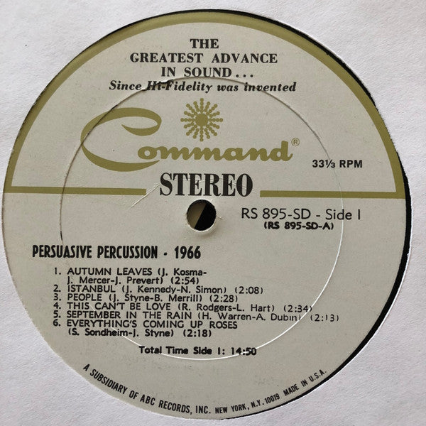 Various - Persuasive Percussion - 1966 Vinyl Record