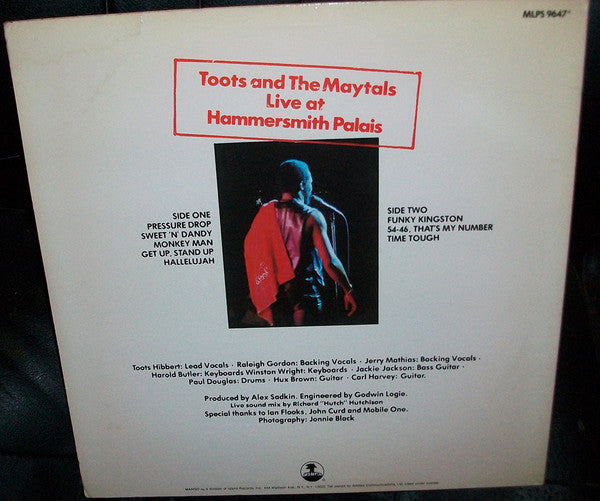 Toots & The Maytals - Toots Live