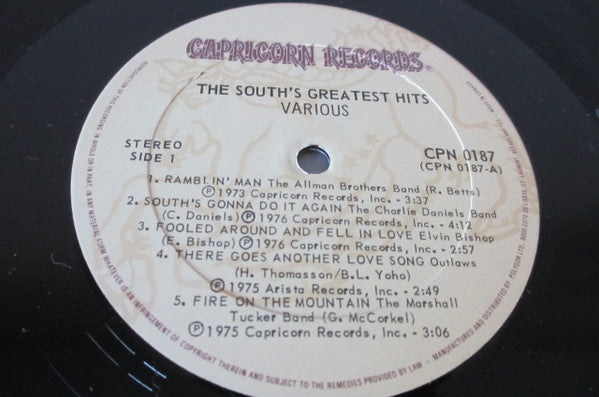 Various - The South's Greatest Hits