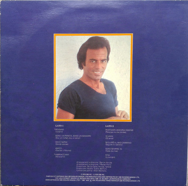 Julio Iglesias - Sono Un Pirata, Sono Un Signore Vinyl Record