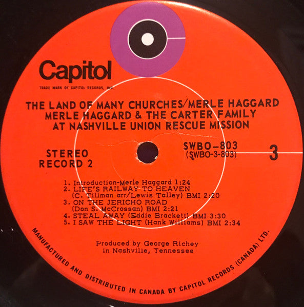 Merle Haggard - The Land Of Many Churches Vinyl Record