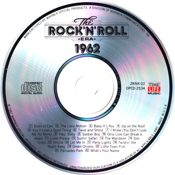 Various - The Rock 'N' Roll Era 1962 (CD) - 1987