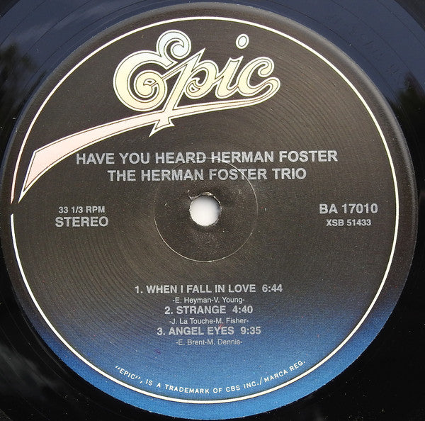 Herman Foster Trio, The - Have You Heard Herman Foster -