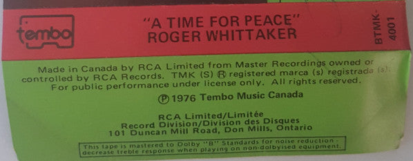 Roger Whittaker - A Time For Peace (The Roger Whittaker Christmas Album)