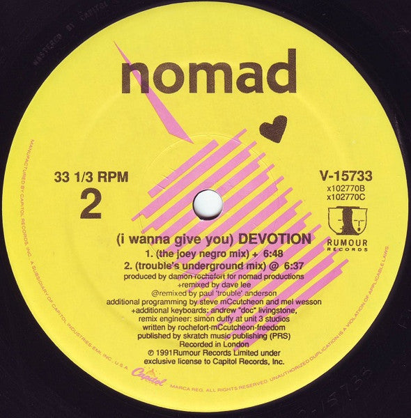 Nomad - (I Wanna Give You) Devotion - 1991