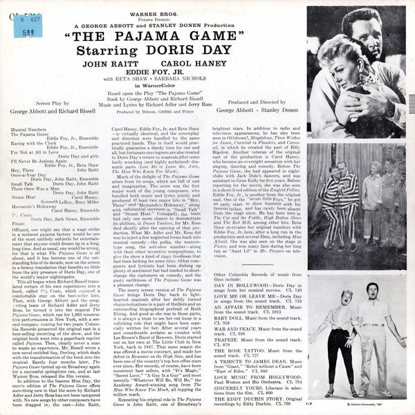 Doris Day - The Pajama Game (An Original Motion Picture Sound Track)