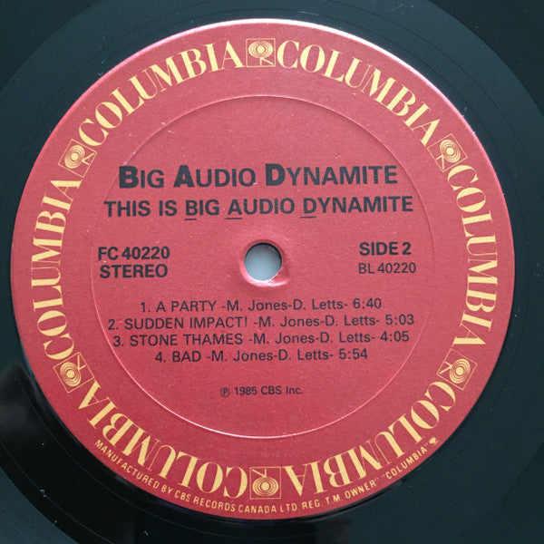 Big Audio Dynamite - This Is Big Audio Dynamite - 1985