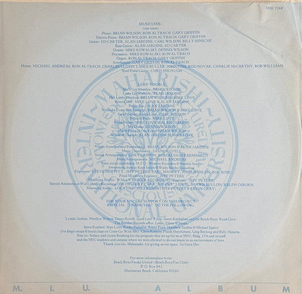 Beach Boys, The - M.I.U. Album - 1978