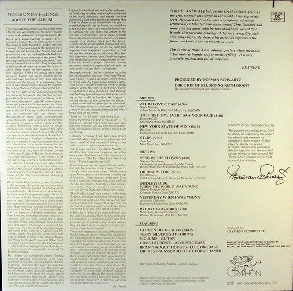 Mel Tormé - A New Album - 1980