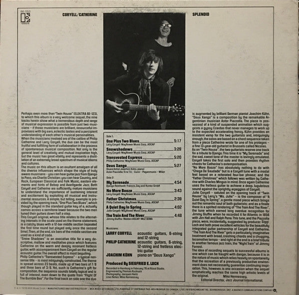 Larry Coryell / Philip Catherine - Splendid - 1978