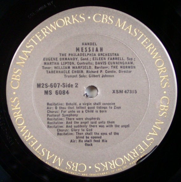 Georg Friedrich Händel, Philadelphia Orchestra, The, Eugene Ormandy / Mormon Tabernacle Choir, Richard P. Condie - Messiah - 1980