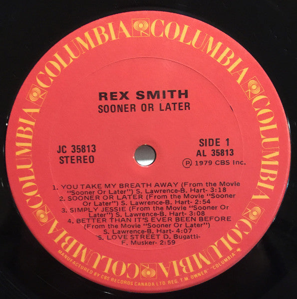 Rex Smith - Sooner Or Later - 1979