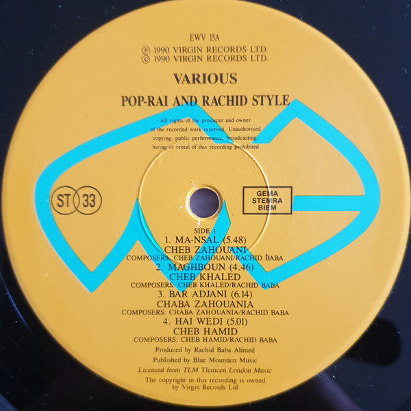 Various - Pop - Rai And Rachid Style