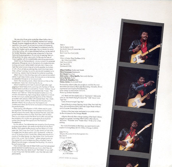 Albert Collins And The Icebreakers - Don't Lose Your Cool - 1983
