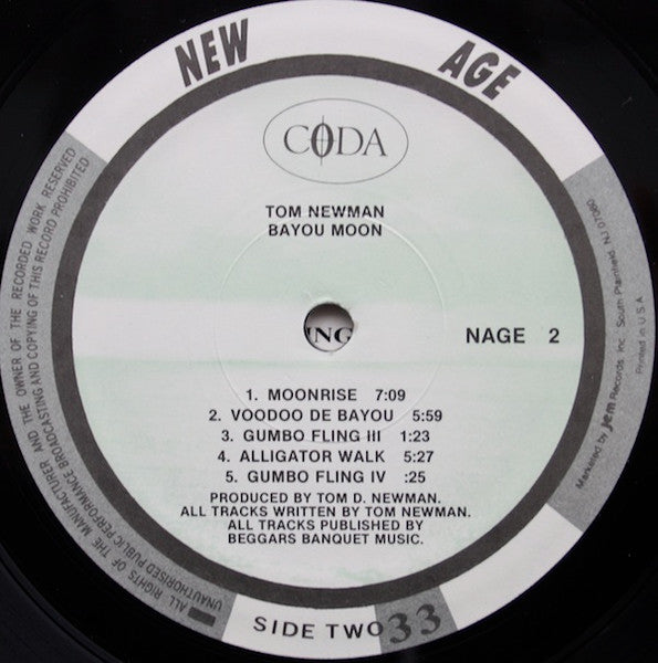 Tom Newman - Bayou Moon - 1985