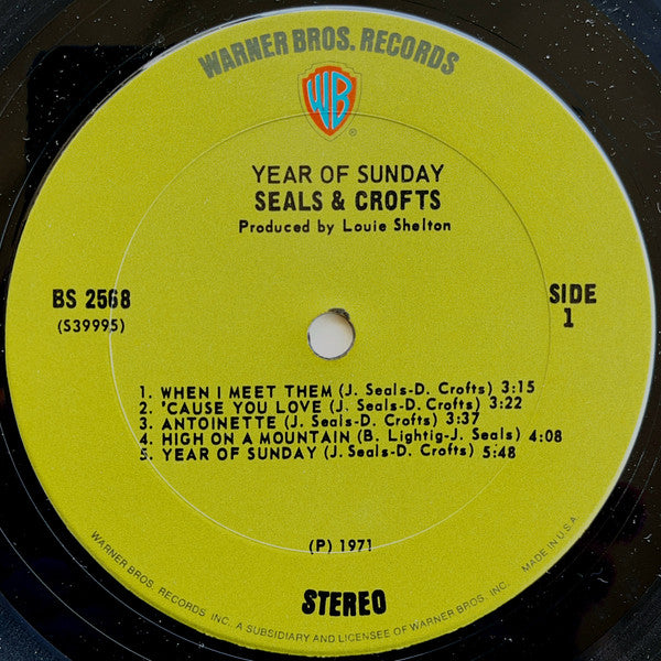 Seals & Crofts - Year Of Sunday - 1971