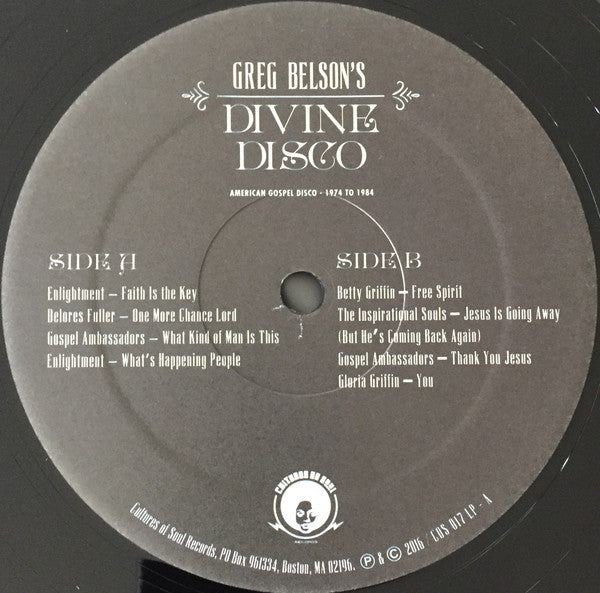 Greg Belson - Divine Disco (American Gospel Disco - 1974 To 1984) - 2016
