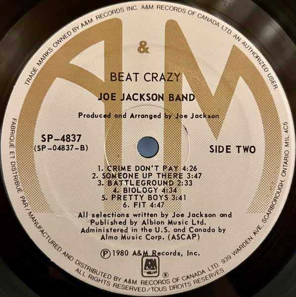 Joe Jackson Band - Beat Crazy - 1980