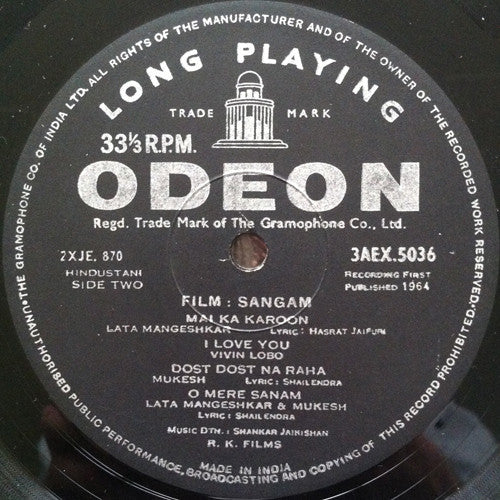 Shankar-Jaikishan - Sangam - 1964
