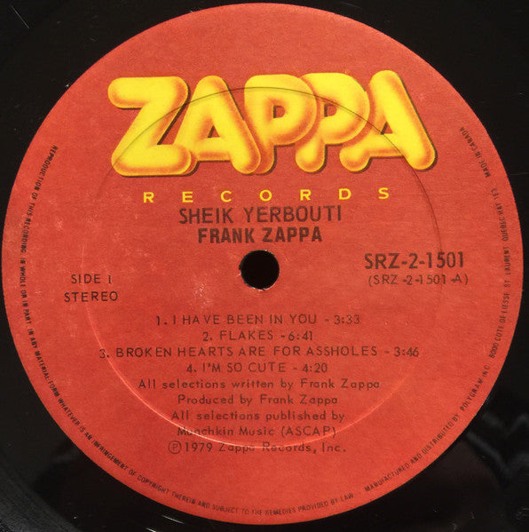 Frank Zappa - Sheik Yerbouti - 1979