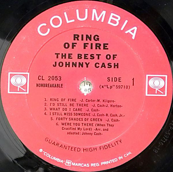 Johnny Cash - Ring Of Fire - The Best Of Johnny Cash - 1963