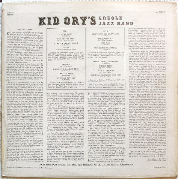 Kid Ory And His Creole Jazz Band - Tailgate! - 1957