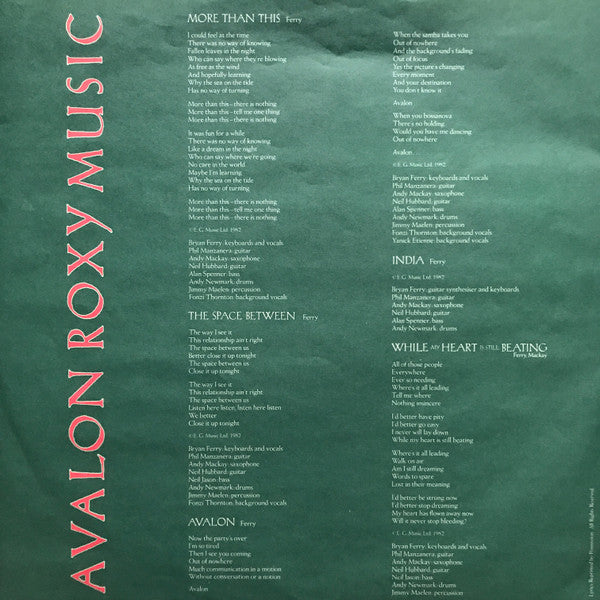 Roxy Music - Avalon