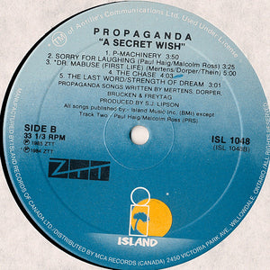 Propaganda - A Secret Wish - 1985