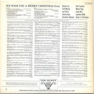 Various - We Wish You A Merry Christmas From Vinyl Record