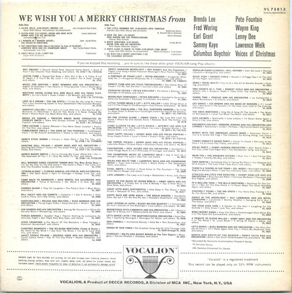 Various - We Wish You A Merry Christmas From Vinyl Record