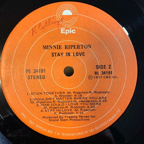 Minnie Riperton - Stay In Love : A Romantic Fantasy Set to Music Vinyl Record