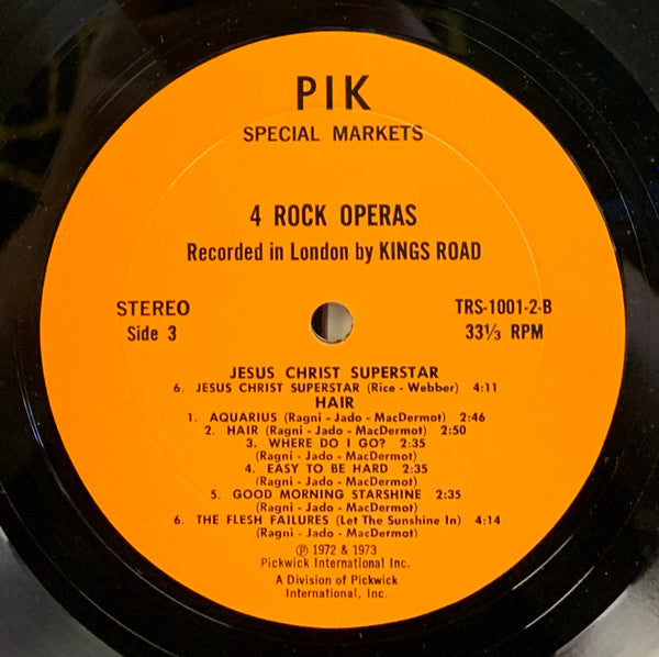 Kings Road - Excerpts From The Rock Operas Vinyl Record