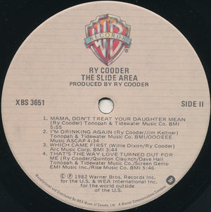 Ry Cooder - The Slide Area - 1982