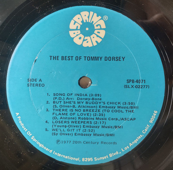 Tommy Dorsey And His Orchestra - The Best Of Tommy Dorsey - 1977