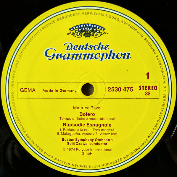 Maurice Ravel – Boston Symphony Orchestra · Seiji Ozawa - Bolero / La Valse / Rapsodie Espagnole - 1975