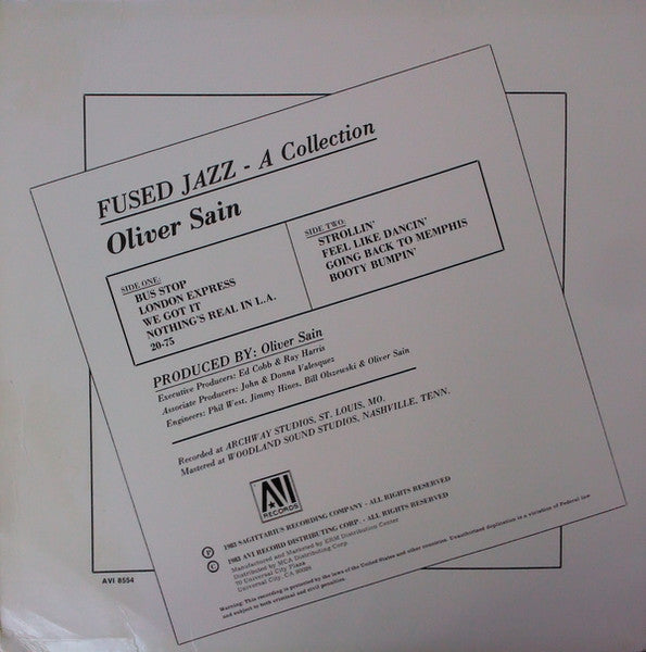 Oliver Sain - Fused Jazz - A Collection - 1983