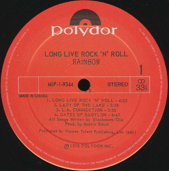 Rainbow - Long Live Rock 'N' Roll -