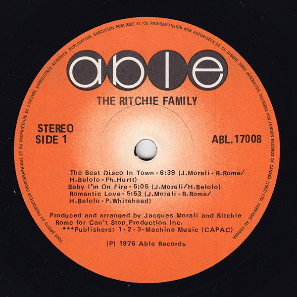 Ritchie Family, The - Arabian Nights - 1976