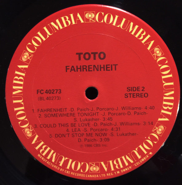 Toto - Fahrenheit
