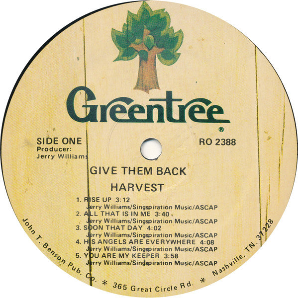 Harvest - Give Them Back - 1987