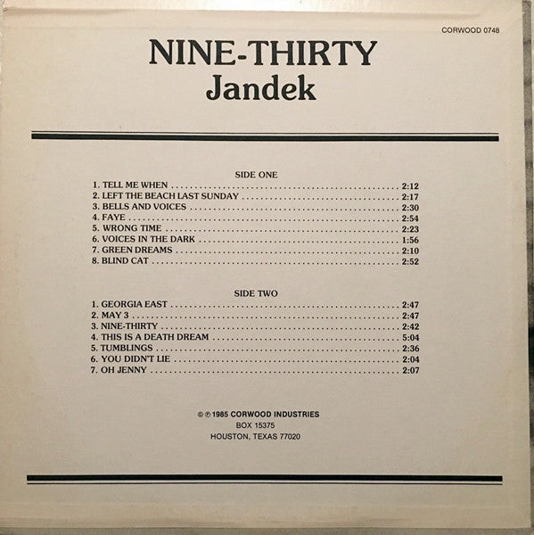Jandek - Nine-Thirty