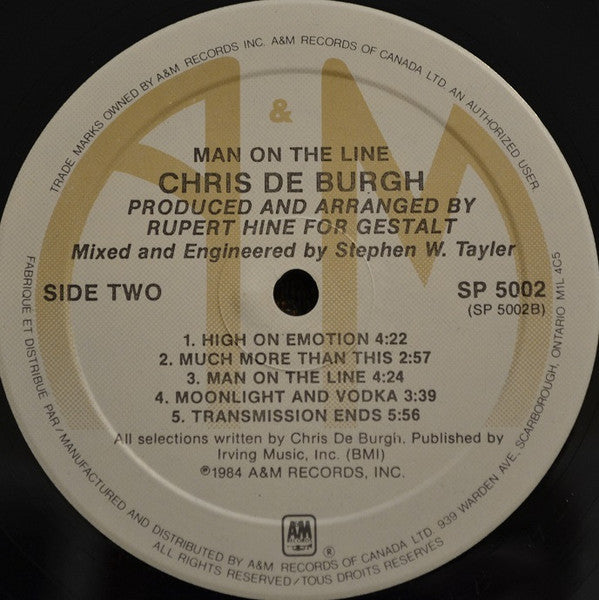 Chris de Burgh - Man On The Line