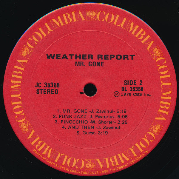 Weather Report - Mr. Gone - 1978