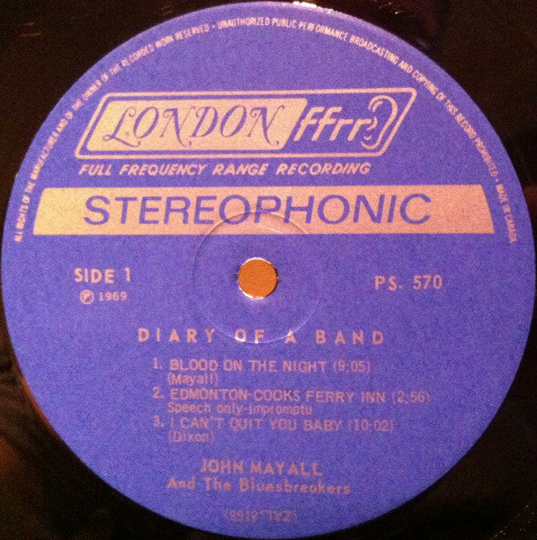 John Mayall - The Diary Of A Band - 1969