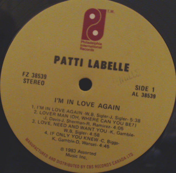 Patti LaBelle - I'm In Love Again